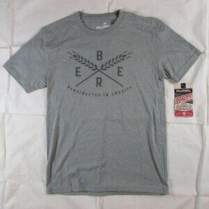 Rural Cloth Unisex Adult Short Sleeve Beer Wheat T-Shirt - Gray